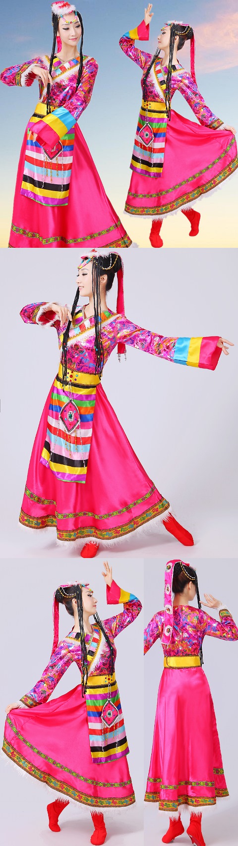 Chinese Ethnic Dancing Costume - Zang Zu (Tibetan)